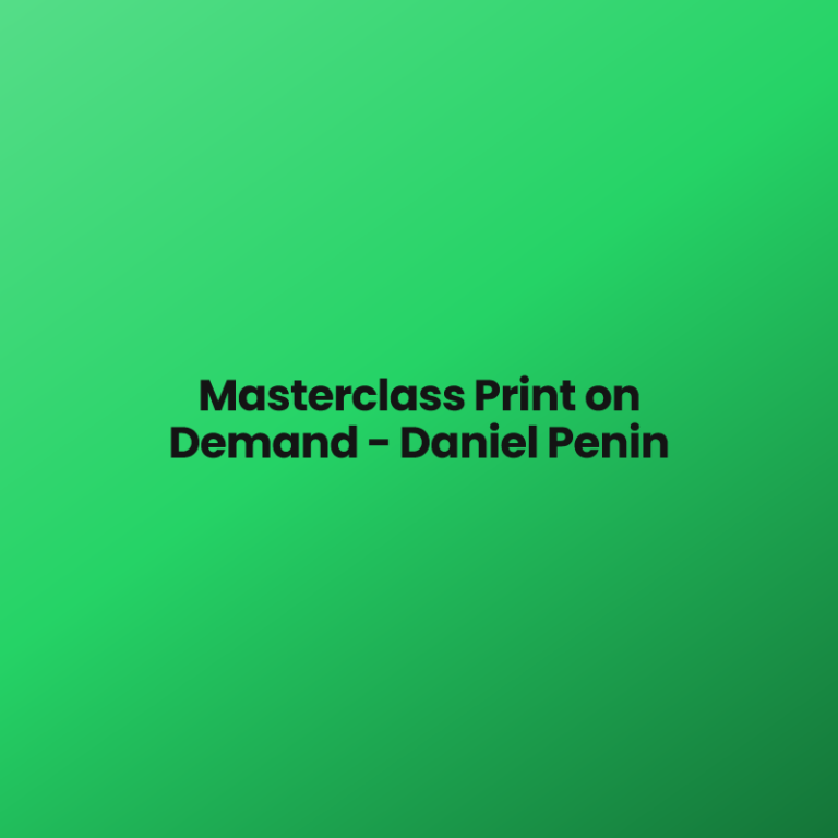 Masterclass Print on Demand – Daniel Penin