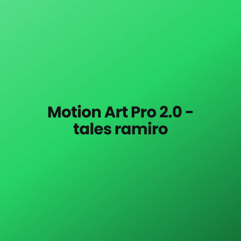 Motion Art Pro 2.0 – tales ramiro
